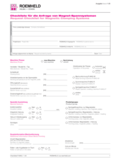 ファイルのプレビュー画像 Request Checklist for Magnetic Clamping Systems